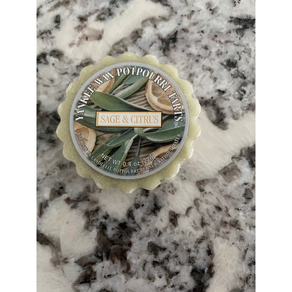Yankee Candle Sage & Citrus Wax Potpourri Tart 0.8oz Single Melt 579471
